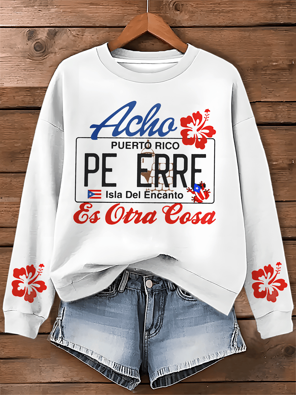 Puerto RIco Singer Boricua Decorate Printed Sweatshirt