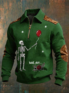 Men's Retro Halloween Well, shit... Printing Sweatshirtc