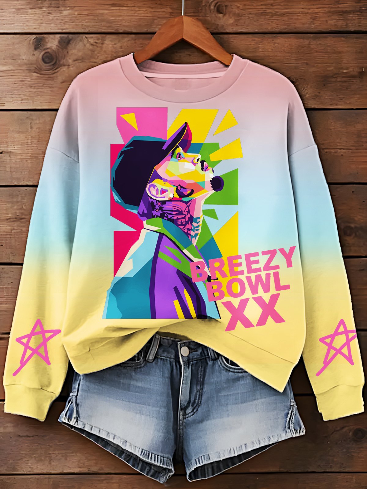Breezy Bowl Women's Reversible Print Sweatshirt