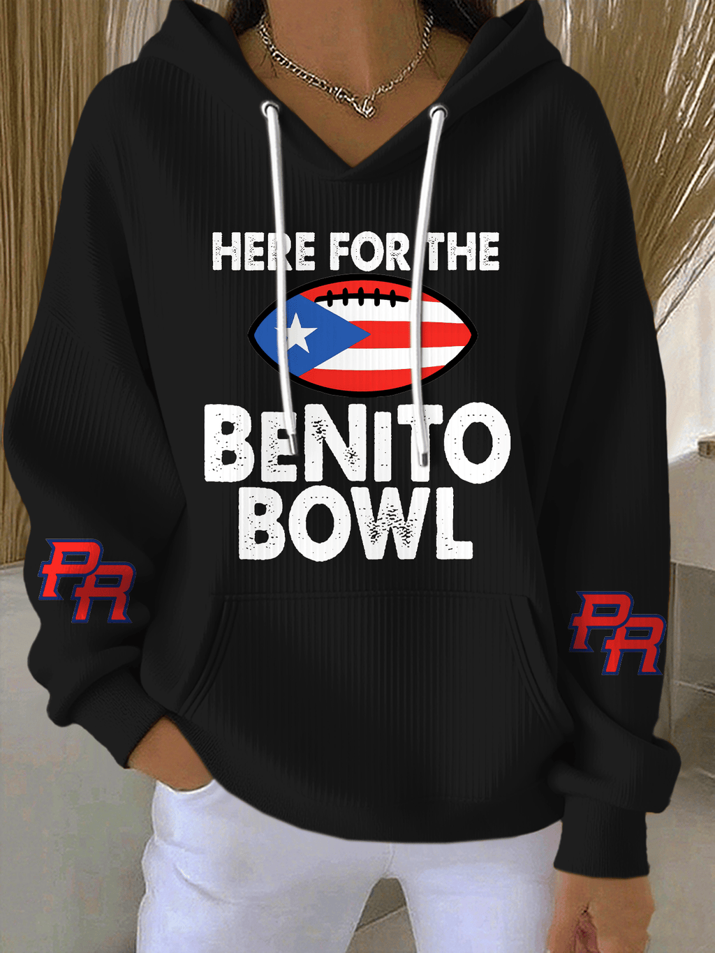 Women's Puerto Rico Singer Benito Bowl Print Casual Hoodies
