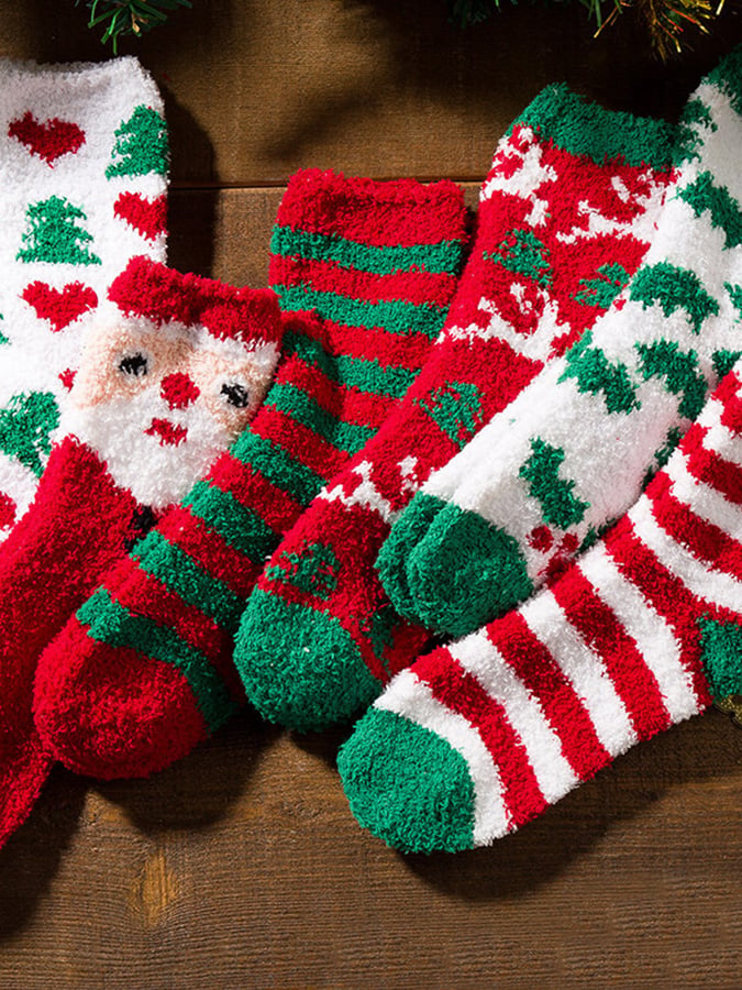 Coral Fleece Christmas Warm Socks