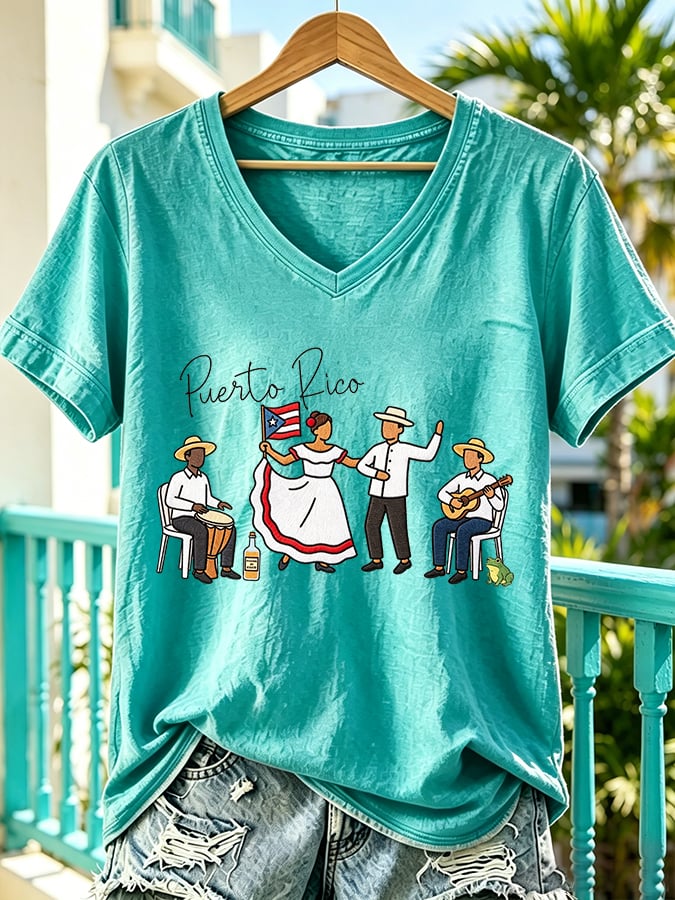 Women'S Puerto Rico Print T-Shirt