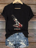 Women's Horror Movie Print T-shirt