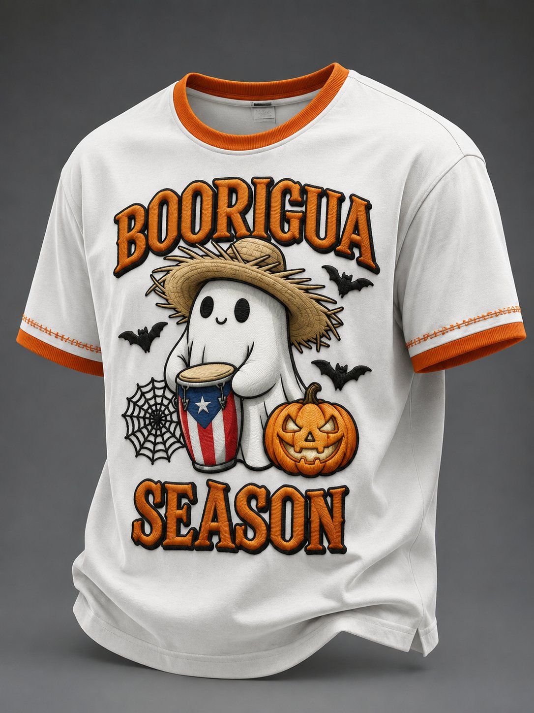Men's Puerto Rico Halloween Print Casual T-shirt