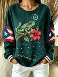 Women's Puerto Rico Boricua Print Sweatshirt