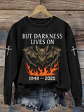 Women's BUT DARKNESS LIVES ON Print Casual Sweatshirt
