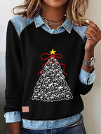 Women's FDT Christmas Tree Print Sweatshirt