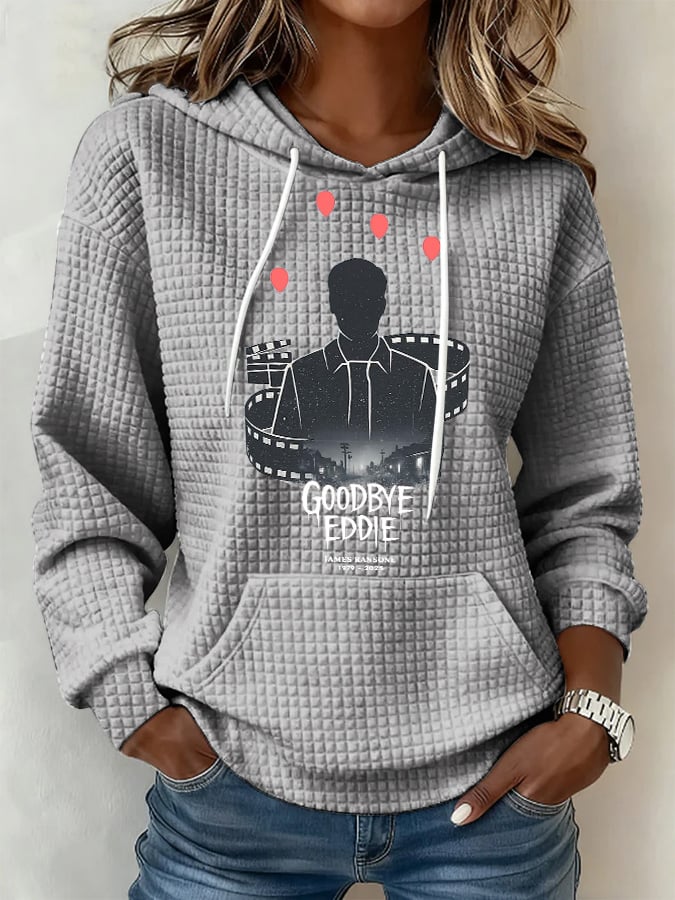 Retro Goodbye Eddie Print Hoodie
