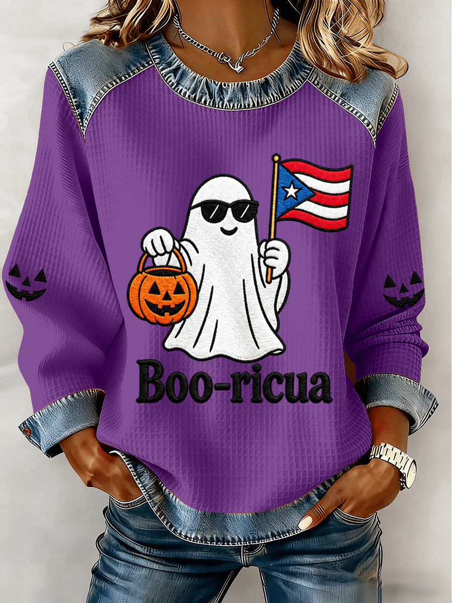 Women's Halloween In Puerto Rico Print Top