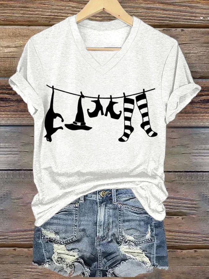 Women's Halloween Printed Casual T-Shirts