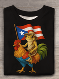 Puerto Rico Singer Printed Crew Neck T-shirts