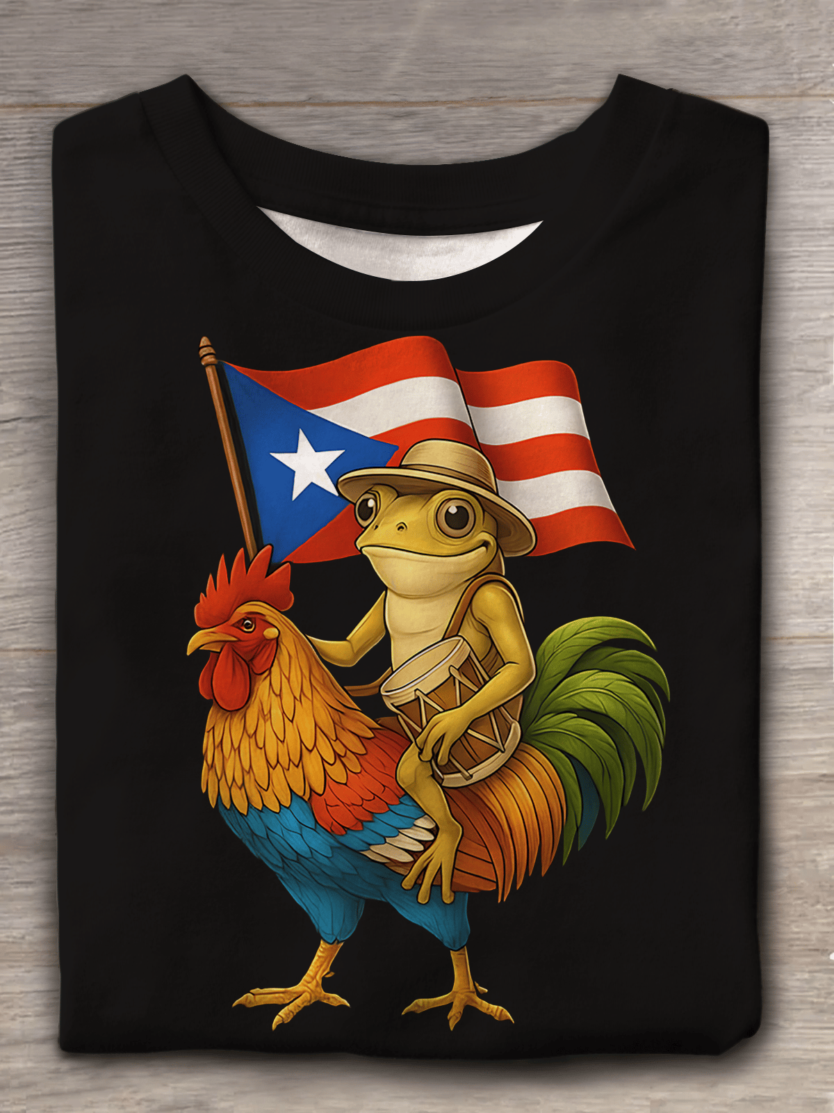 Puerto Rico Singer Printed Crew Neck T-shirts