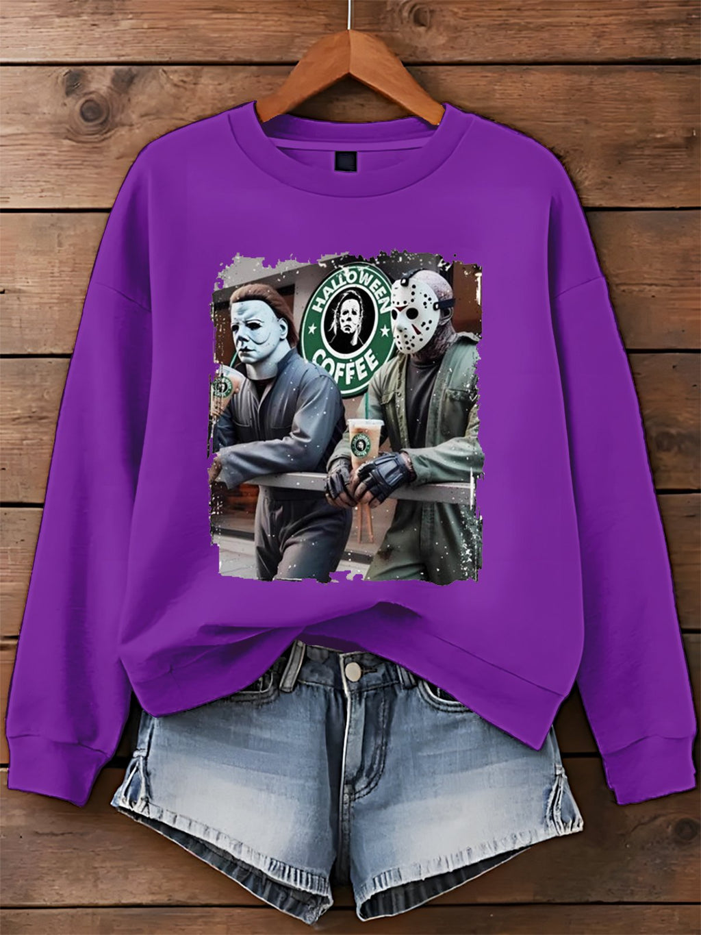 Horror Movies Halloween Art Printed Sweatshirt