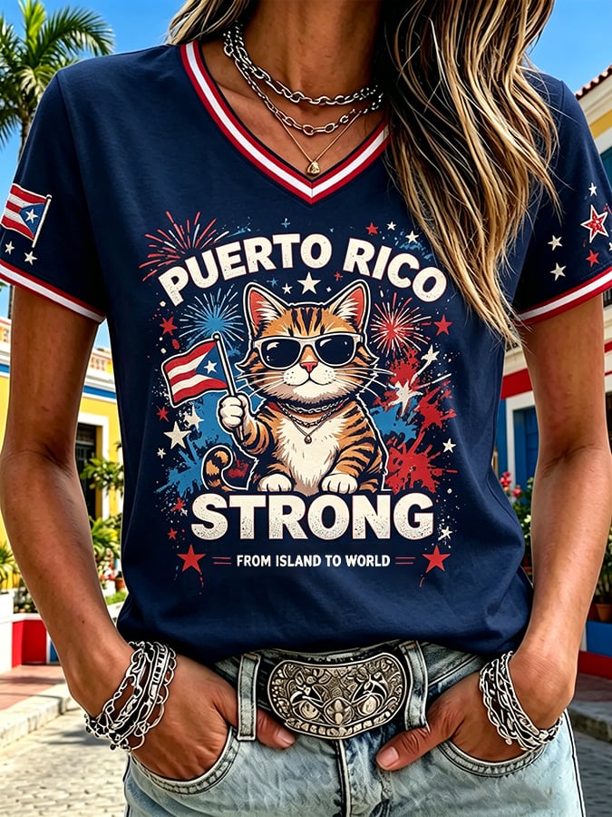 Women'S Puerto Rico Print T-Shirt