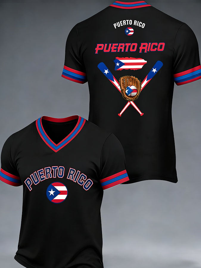 Men's Baseball Print T-Shirt
