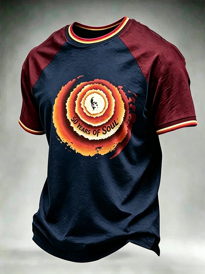 Men's Singer Print Casual T-Shirt