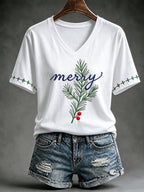 Women's Festive V-Neck Top
