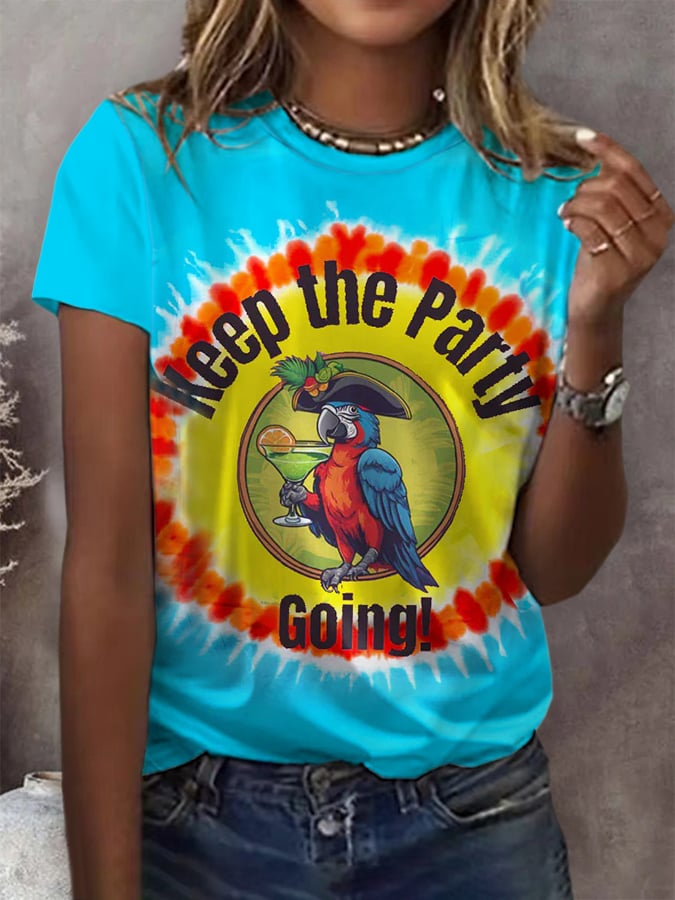 Women's Music Lovers Printed Short-Sleeved T-Shirt