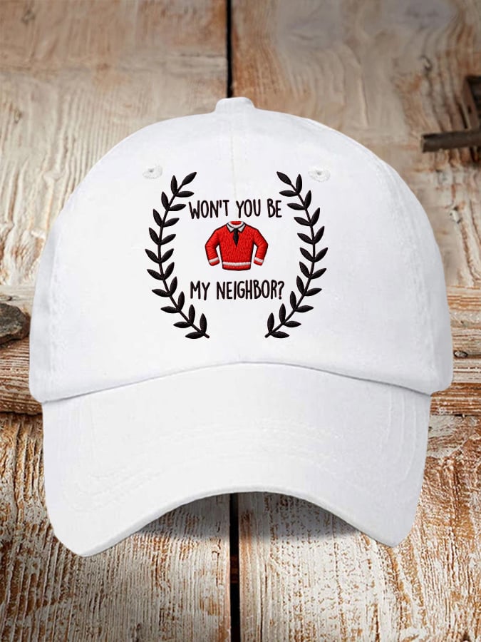Retro Won’t You Be My Neighbor? Print Baseball Cap