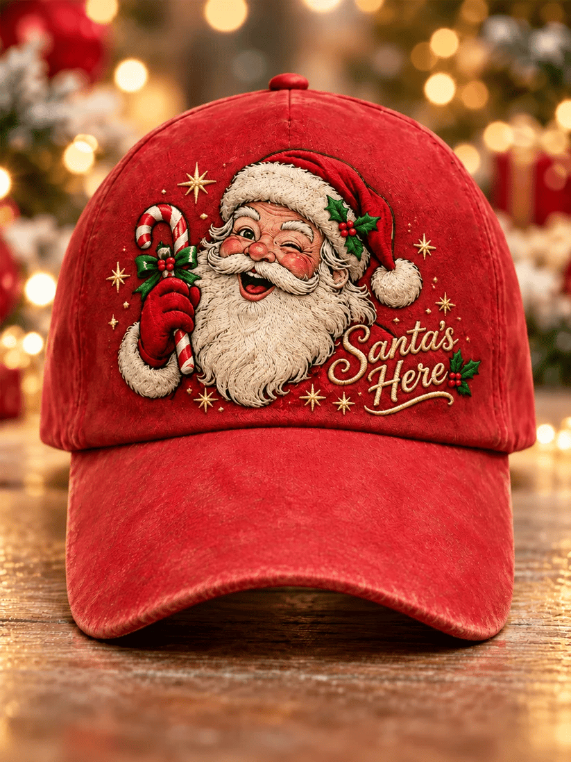 Unisex Christmas Santa Claus Print Hat