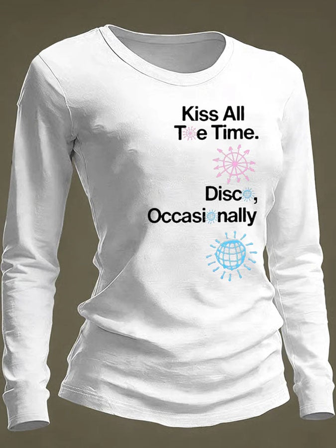 Women's Casual Print Long-Sleeve T-Shirt