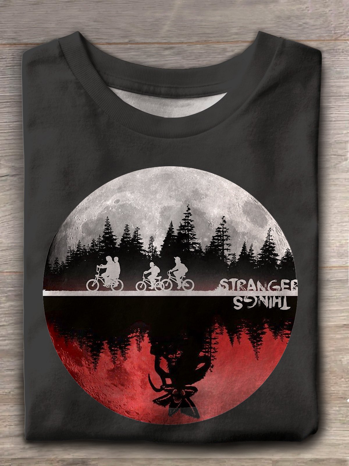 Women's round neck printed T-shirt for TV dramas