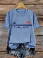 Women's Shark 1975 Printed Short-Sleeved T-Shirt