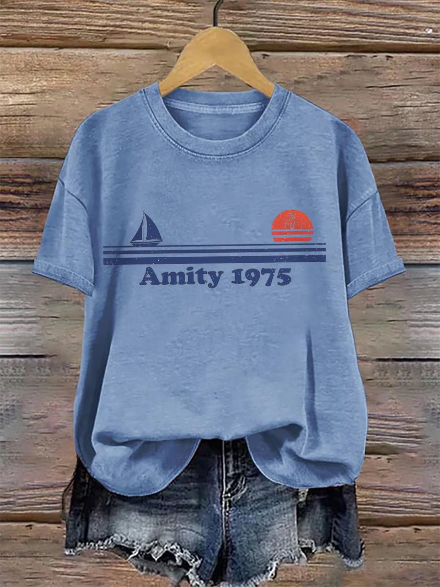 Women's Shark 1975 Printed Short-Sleeved T-Shirt