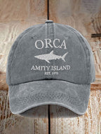Retro Amity Island 1975 Print Baseball Cap