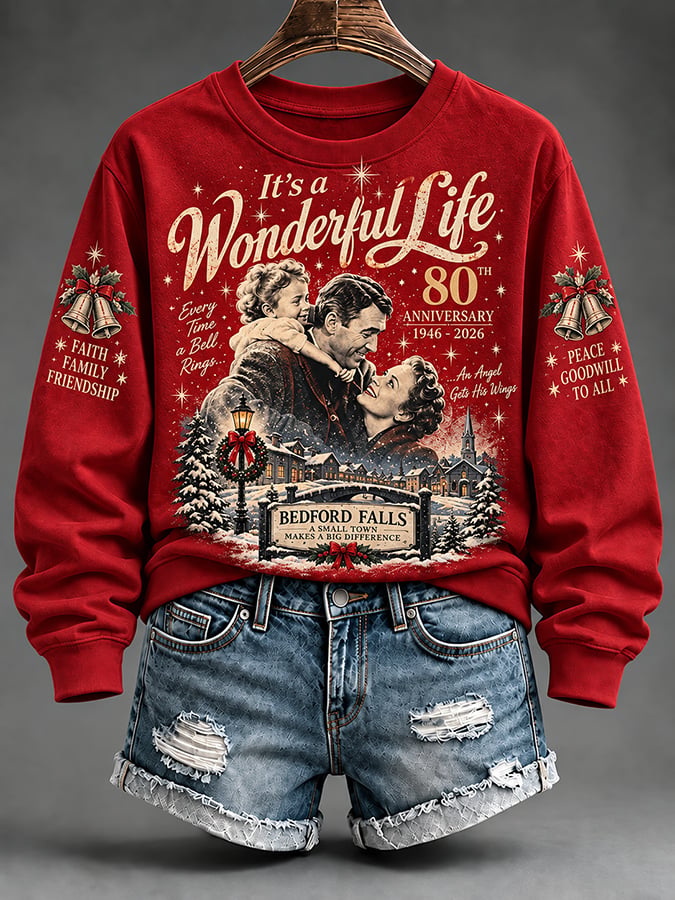 Women's Christmas Print Casual Sweatshirt