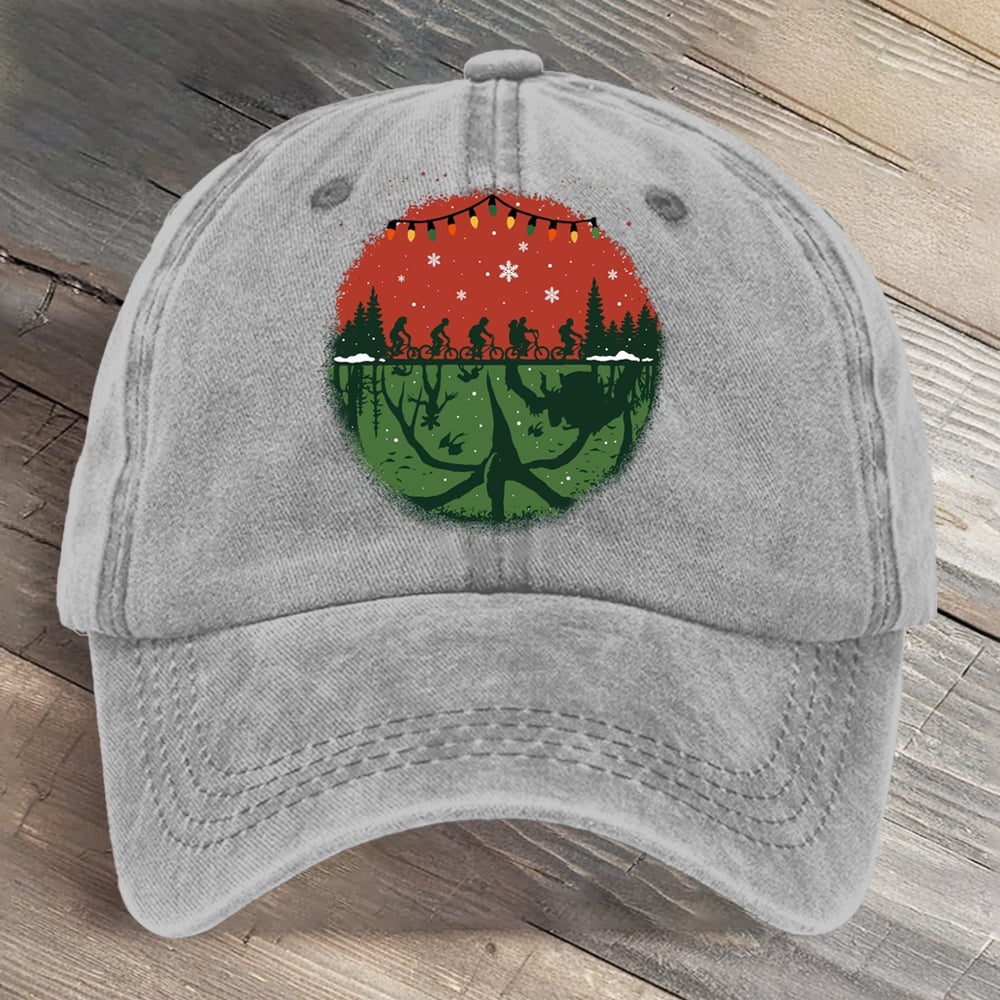 Stranger Upside Down Hawkins 80s Horror Art Printed Cap