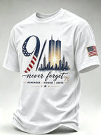 Men's 9.11 Never Forget Print Casual T-shirt