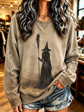 Women's Casual Halloween Print Hoodie