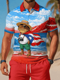 Men's Puerto Rico Print Polo Shirt
