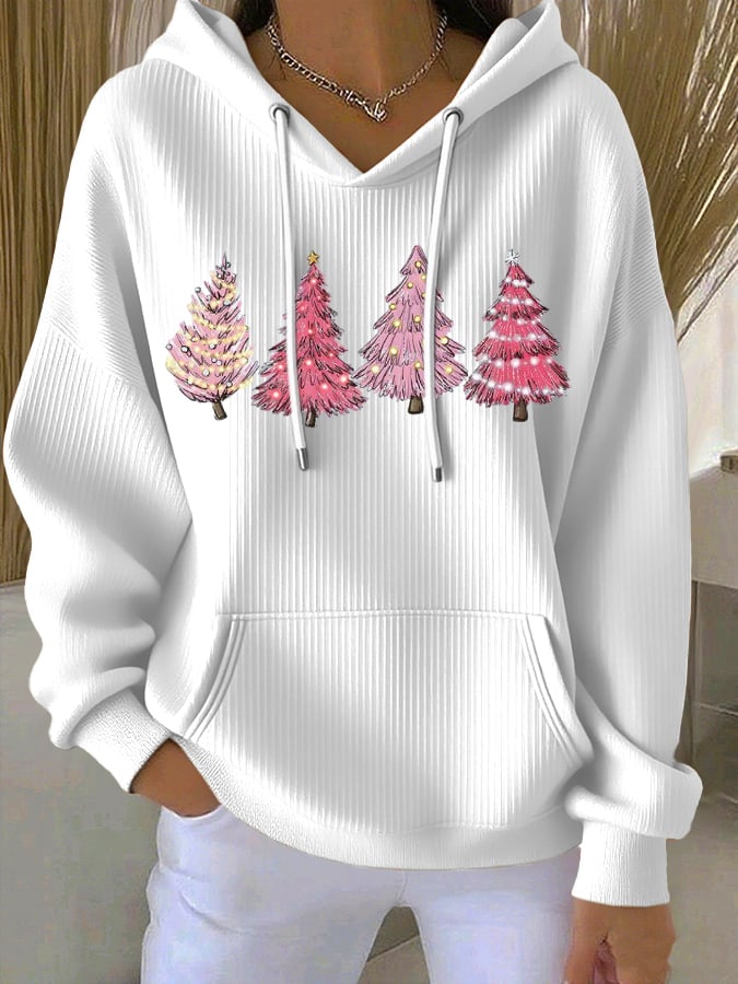 Women's Merry Christmas Print Casual Hoodie