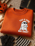 Women's This Is Some Boo Sheet Print Crew Neck Sweatshirt