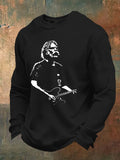 Men's Casual Waffle Print Long-Sleeve T-Shirt