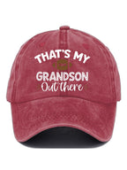 That's My Grandson Out There football Print Baseball Cap