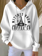 Women's Halloween Witches Print Casual Hoodie