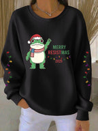 Women's Casual Print Long Sleeve Knit Top