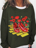 Women's Halloween printed casual sweatshirt