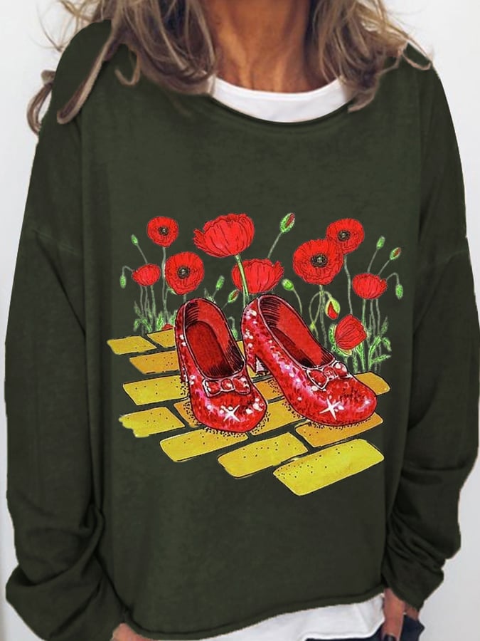 Women's Halloween printed casual sweatshirt