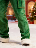 Men's Retro Stitching Functional Wear-Resistant Ripstop Zipper Pocket Work Pants