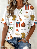 Women's Puerto Rico Hohoho Christmas Baseball Printed Top