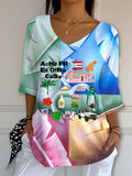 Puerto RIco Singer Boricua Printed Long Sleeve Top