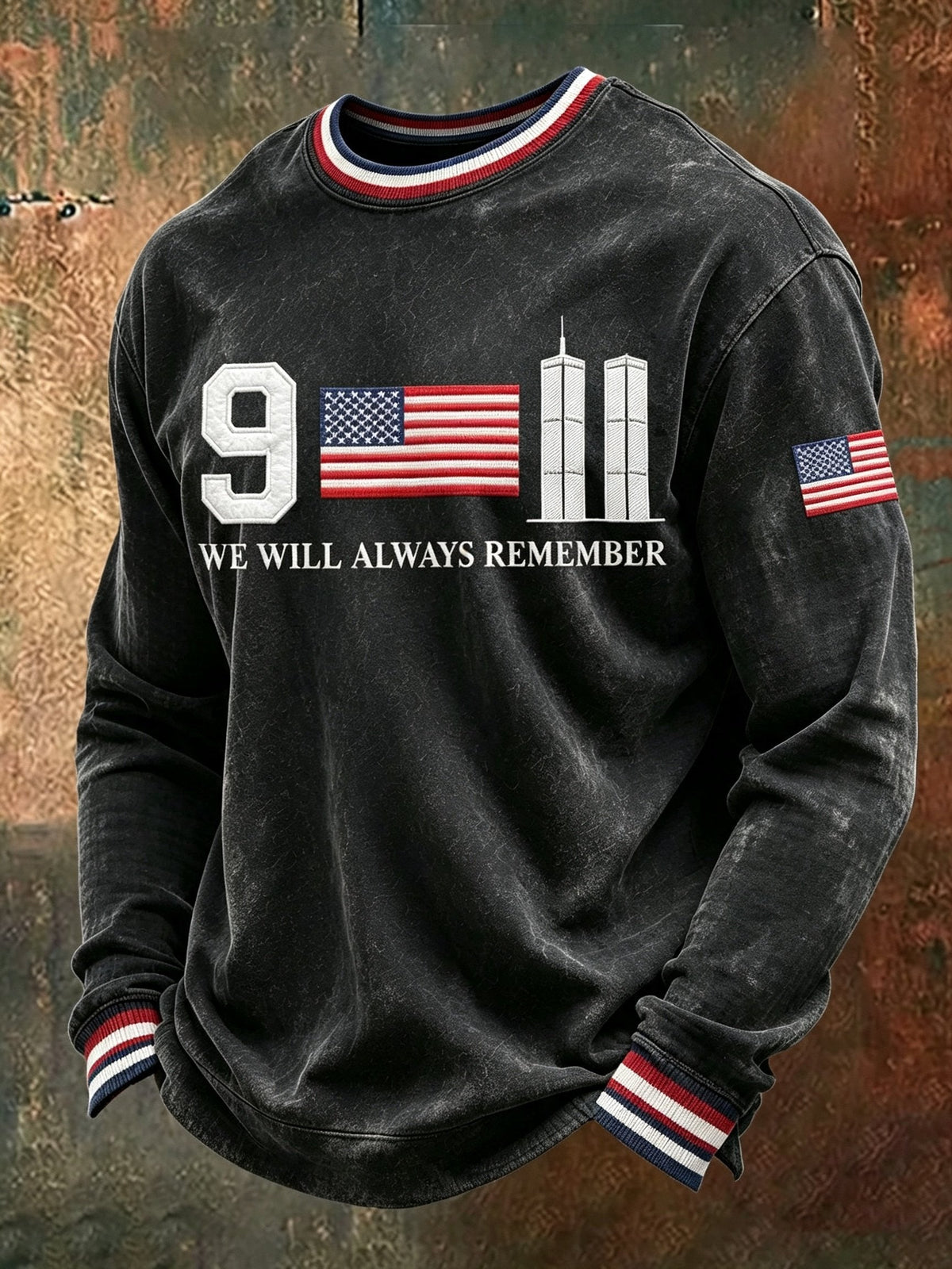 Men's 9/11 Memorial Graphic Crewneck Sweatshirt