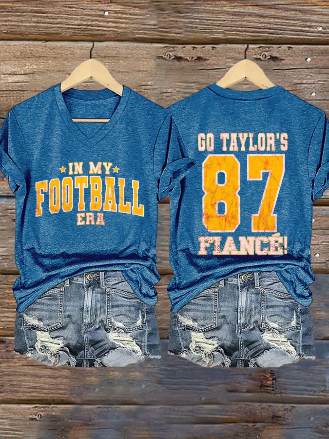 Women's In My Football Era Printed Casual T-Shirt