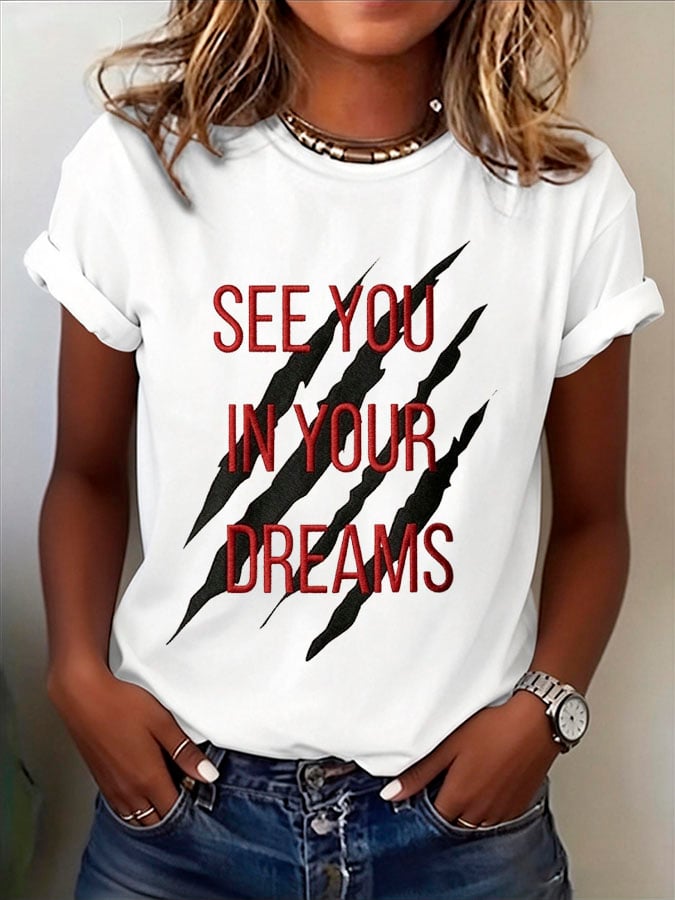Women's Casual Print Short-Sleeve T-Shirt