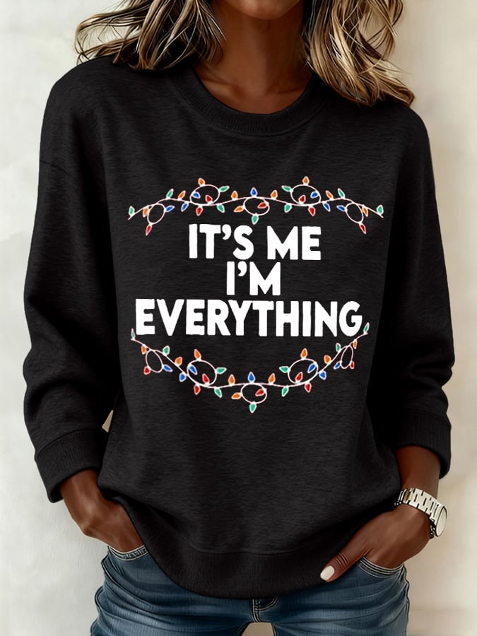 Women'S Casual Faith Print Sweatshirt