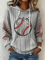 Women's Baseball  Print Hoodie